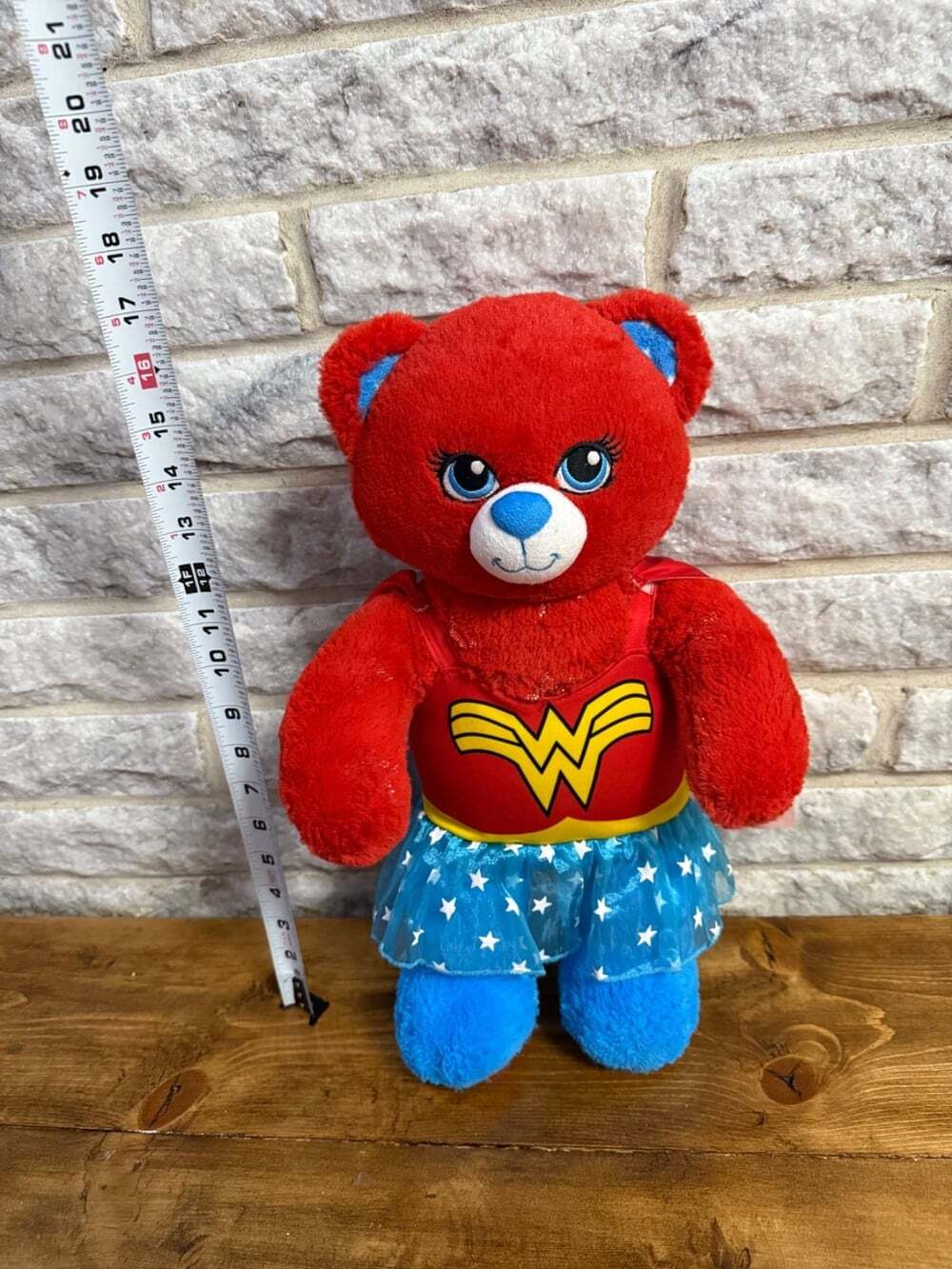 Wonder Woman Build-A-Bear Plush Teddy Bear Red Blue Stars Rare DC Comics 17"